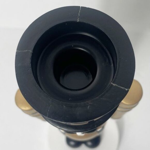 PartyLite Nutcracker Tealight Taper Candle Holder Gold Black Retired Collectible - Picture 10 of 10